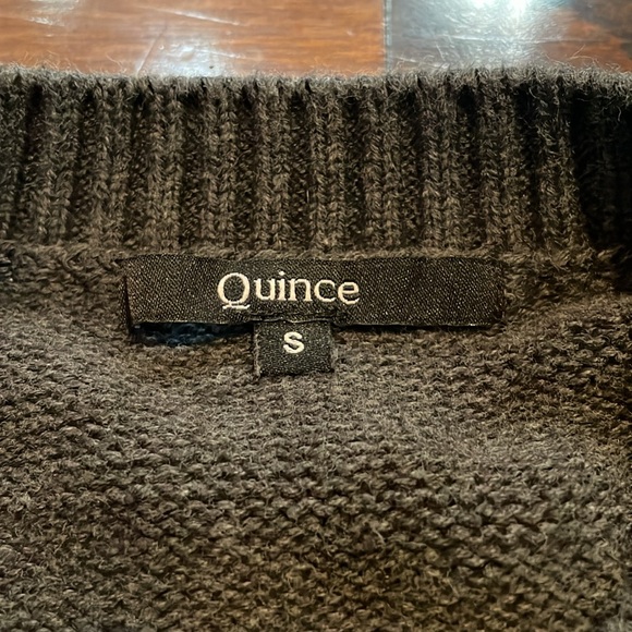 Quince Sweater Womens S Gray Boxy Oversized Preppy Academia Slightly cropped - Picture 3 of 12